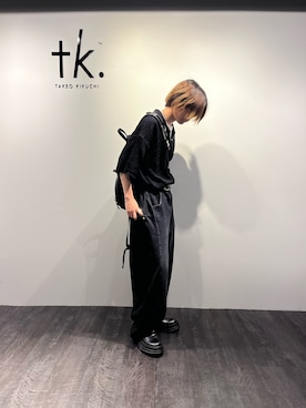 「tk.TAKEO KIKUCHI（ティーケータケオキクチ）のアイテム（その他シューズ）」を使った、RYUさん（メンズ・161cm）の夏コーディネート
