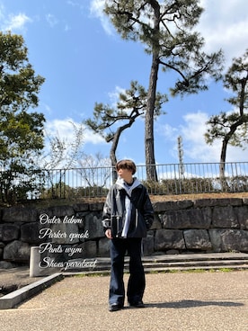 「LIDNM（リドム）のアイテム（ジャケット/アウター）」を使った、RYUさん（メンズ・161cm）の春コーディネート