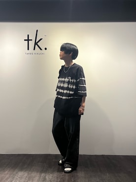「tk.TAKEO KIKUCHI（ティーケータケオキクチ）のアイテム（アクセサリー）」を使った、RYUさん（メンズ・161cm）の夏コーディネート