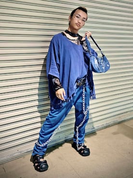 「アイテム（サンダル）」を使った、isaac1390さん（メンズ・159cm）の夏コーディネート