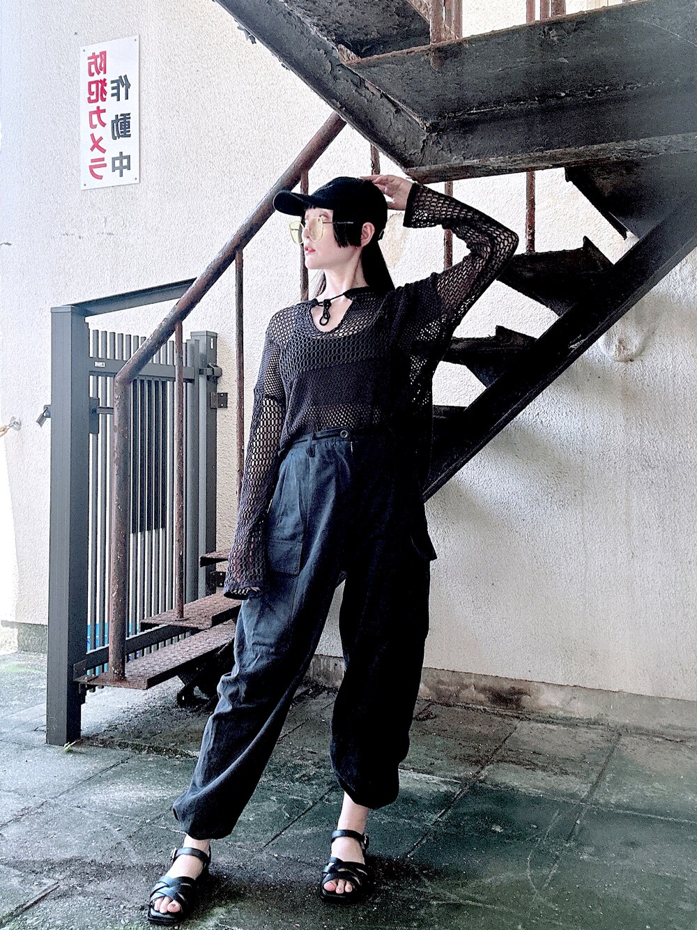 TODAYFUL（トゥデイフル）の「パッチワークメッシュトップス（Tシャツ