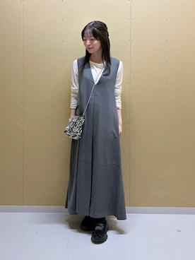 「アイテム（ワンピース/ドレス）」を使った、moeさん（レディース・155cm）の秋コーディネート
