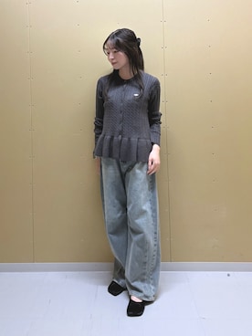 「アイテム（バレエシューズ）」を使った、moeさん（レディース・155cm）の秋コーディネート