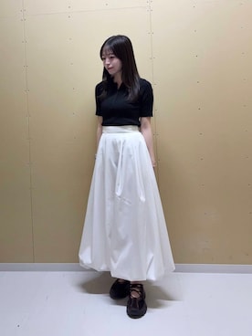 「SENSE OF PLACE by URBAN RESEARCH（センスオブプレイスバイアーバンリサーチ）のアイテム（スカート）」を使った、moeさん（レディース・155cm）の夏コーディネート