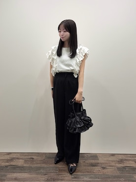 「アイテム（パンプス）」を使った、moeさん（レディース・155cm）の夏コーディネート