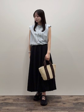 「帰省コーデ」｜moeさん（レディース・155cm）の夏コーディネート