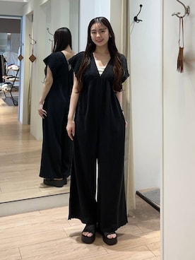 「LOWRYS FARM（ローリーズファーム）のスタイルＵＰクロスカップキャミ　100757（Tシャツ/カットソー、ホワイト系）」を使った、tsukemonoemiさんの春コーディネート