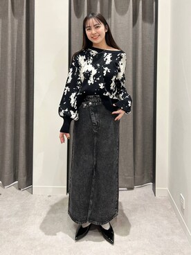 「LOWRYS FARM（ローリーズファーム）のＣＯＮＥ／アシメタイトスカート　252608（スカート）」を使った、tsukemonoemiさん（レディース・160cm）の春コーディネート