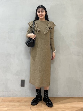 「アイテム（ワンピース/ドレス）」を使った、tsukemonoemiさん（レディース・160cm・20代）の秋コーディネート