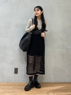 「アイテム（ワンピース/ドレス）」を使った、tsukemonoemiさん（レディース・160cm・20代）の秋コーディネート