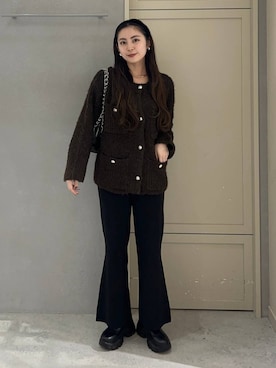 「アイテム（チョーカー）」を使った、tsukemonoemiさん（レディース・160cm・20代）の冬コーディネート