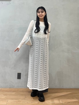 「アイテム（ワンピース/ドレス）」を使った、tsukemonoemiさん（レディース・160cm・20代）の秋コーディネート