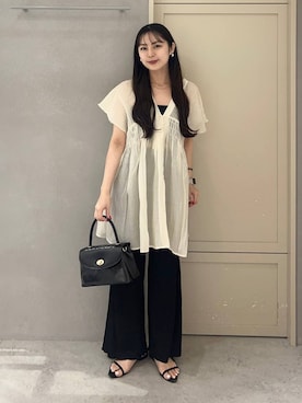 「アイテム（ボストンバッグ）」を使った、tsukemonoemiさん（レディース・160cm・20代）の夏コーディネート
