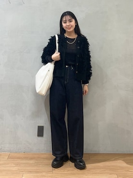 「アイテム（イヤリング）」を使った、tsukemonoemiさん（レディース・160cm・20代）の冬コーディネート