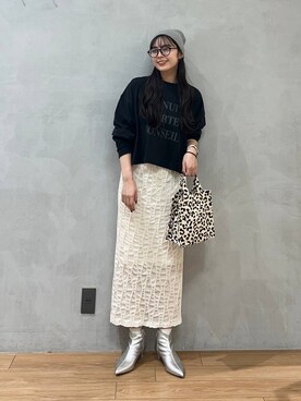 「メガネ」｜「アイテム（ハンチング/ベレー帽）」を使った、tsukemonoemiさん（レディース・160cm）の秋コーディネート