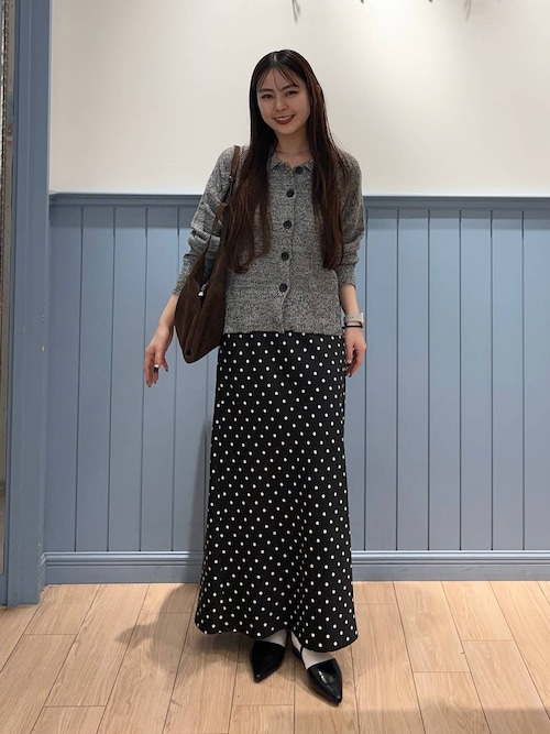 めろんYURIPARK NORAH メリノウールボーダーカーディガン アラン模様
