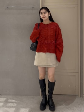 「アイテム（チョーカー）」を使った、tsukemonoemiさん（レディース・160cm・20代）の秋コーディネート