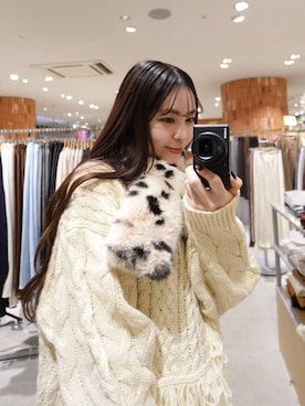 「アイテム（ネックウォーマー/スヌード）」を使った、tsukemonoemiさん（レディース・160cm）の冬コーディネート