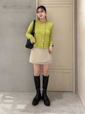 「アイテム（チョーカー）」を使った、tsukemonoemiさん（レディース・160cm・20代）の秋コーディネート