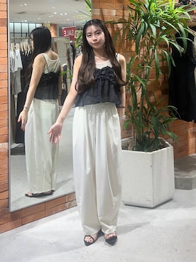 「LOWRYS FARM（ローリーズファーム）のステンレスフープチョーカー 127295（チョーカー）」を使った、tsukemonoemiさん（レディース・160cm・20代）の夏コーディネート
