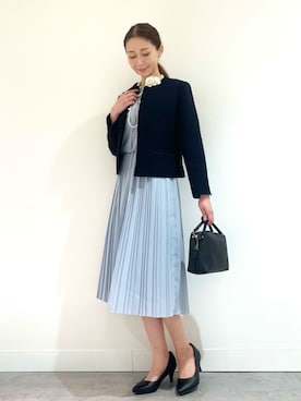 「卒業式コーデ」｜「アイテム（スーツジャケット）」を使った、Dessin_officialさん（レディース・168cm）の冬コーディネート