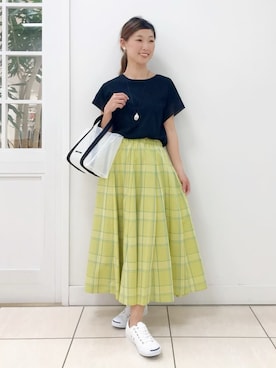 「ジャックパーセル」｜「アイテム（アクセサリー）」を使った、Dessin_officialさん（レディース・156cm）の夏コーディネート