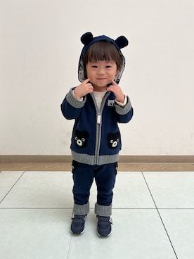 「DOUBLE_B（ダブルビー）のアイテム」を使った、hiyoso14さん（キッズ・80cm）の秋コーディネート