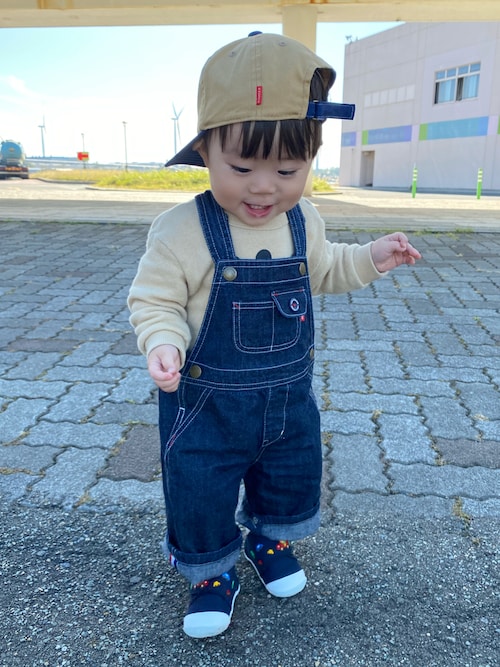 ミキハウス オーバーオール ピンク 90 100 新品 タグ付き 日本製