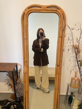 「AMERICAN HOLIC（アメリカンホリック）のアイテム（その他パンツ）」を使った、stmidさん（レディース・155cm）の秋コーディネート