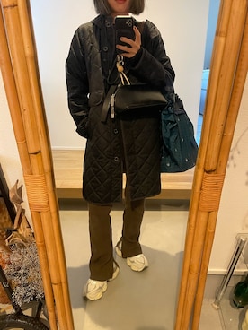 「アイテム（エコバッグ/サブバッグ）」を使った、stmidさん（レディース・155cm）の秋コーディネート