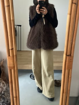 「アイテム（レインシューズ）」を使った、stmidさん（レディース・155cm）の秋コーディネート