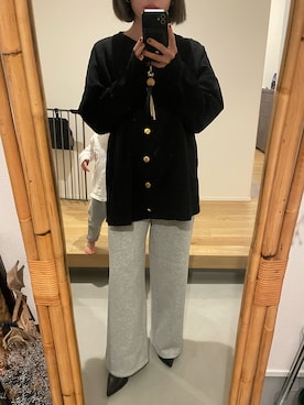 「GU（ジーユー）のアイテム（スウェットパンツ）」を使った、stmidさん（レディース・155cm）の秋コーディネート