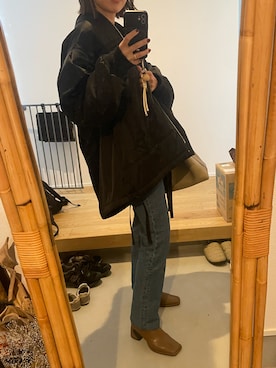 「アイテム（MA-1）」を使った、stmidさん（レディース・153cm）の秋コーディネート