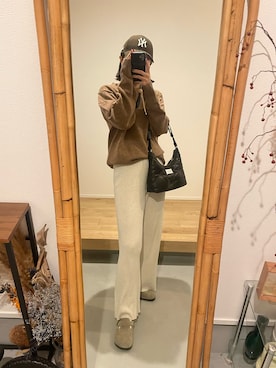 「アイテム（帽子）」を使った、stmidさん（レディース・155cm）の秋コーディネート