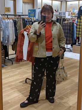 「アイテム（パンプス）」を使った、coen みー子さん（レディース・162cm）の秋コーディネート