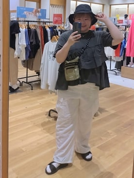 「coen（コーエン）のアイテム」を使った、coen みー子さん（レディース・162cm）の夏コーディネート