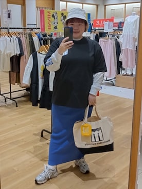 「アイテム（ポーチ）」を使った、coen みー子さん（レディース・162cm）の秋コーディネート