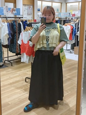「coen（コーエン）のアイテム」を使った、coen みー子さん（レディース・162cm）の夏コーディネート