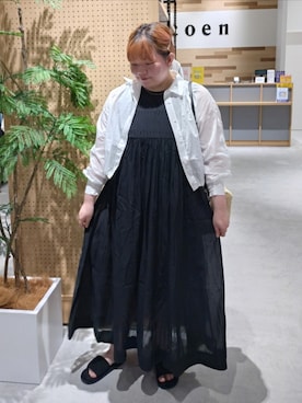 「coen（コーエン）のアイテム」を使った、coen みー子さん（レディース・162cm）の夏コーディネート