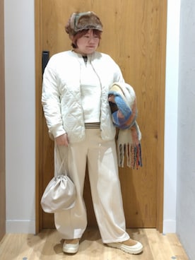 「coen（コーエン）のアイテム（パンツ）」を使った、coen みー子さん（レディース・162cm）の春コーディネート