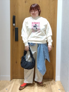 「coen（コーエン）のアイテム（パンツ）」を使った、coen みー子さん（レディース・162cm）の春コーディネート