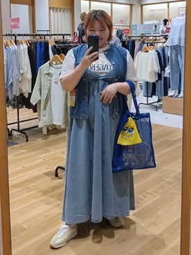 「アイテム（ポーチ）」を使った、coen みー子さん（レディース・162cm）の秋コーディネート