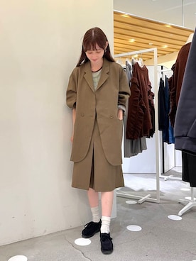 「秋服」｜「アイテム（その他アウター）」を使った、chisaさん（レディース・157cm）の秋コーディネート