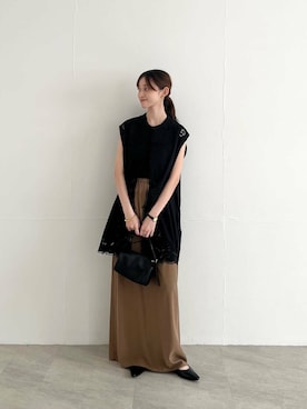 「アイテム（パンプス）」を使った、chisaさん（レディース・157cm）の夏コーディネート