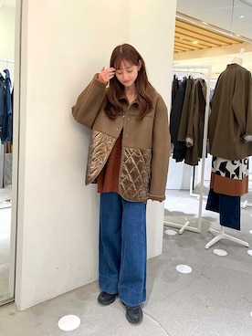 「秋服」｜「アイテム（その他アウター）」を使った、chisaさん（レディース・157cm）の秋コーディネート