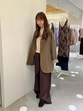 「秋服」｜「アイテム（その他アウター）」を使った、chisaさん（レディース・157cm）の秋コーディネート