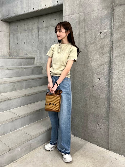 ダメージワイドデニムパンツ