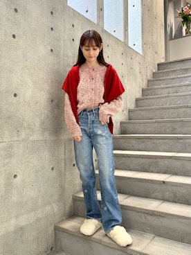 「アイテム（ストール/ショール）」を使った、chisaさん（レディース・157cm）の秋コーディネート