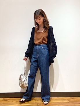 「透かし柄」｜chisaさん（レディース・157cm）の夏コーディネート