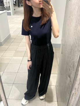 「PETIT BATEAU（プチバトー）のアイテム」を使った、chisaさん（レディース・157cm）の夏コーディネート